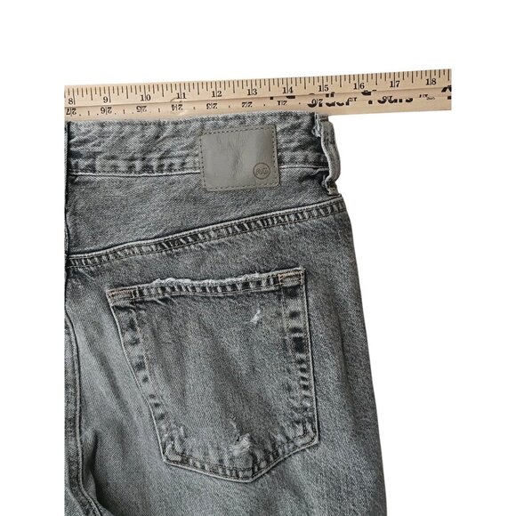 AG Alexxis Crop Jeans Womens 29 Gray High Rise‎ Vintage Slim Distressed Denim - Picture 10 of 11